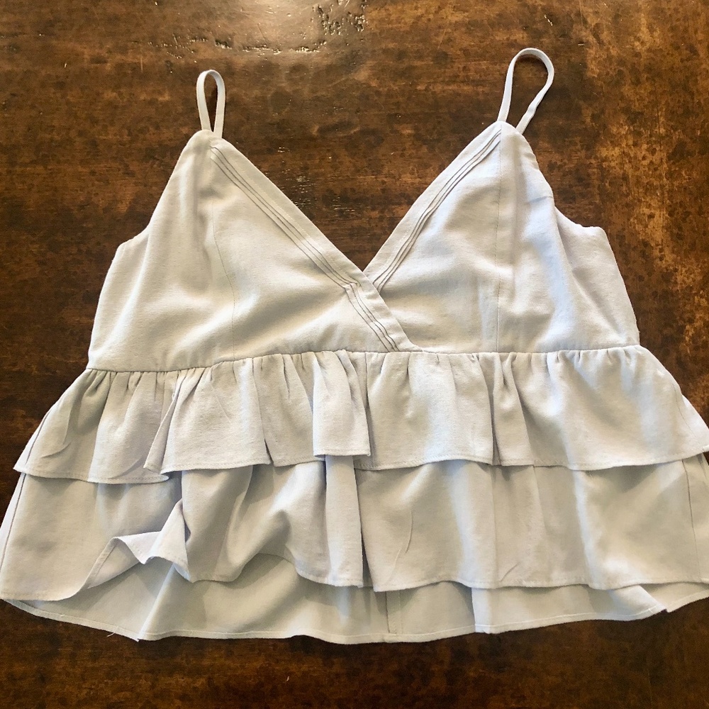 Do+Be Small Gray Crop Top